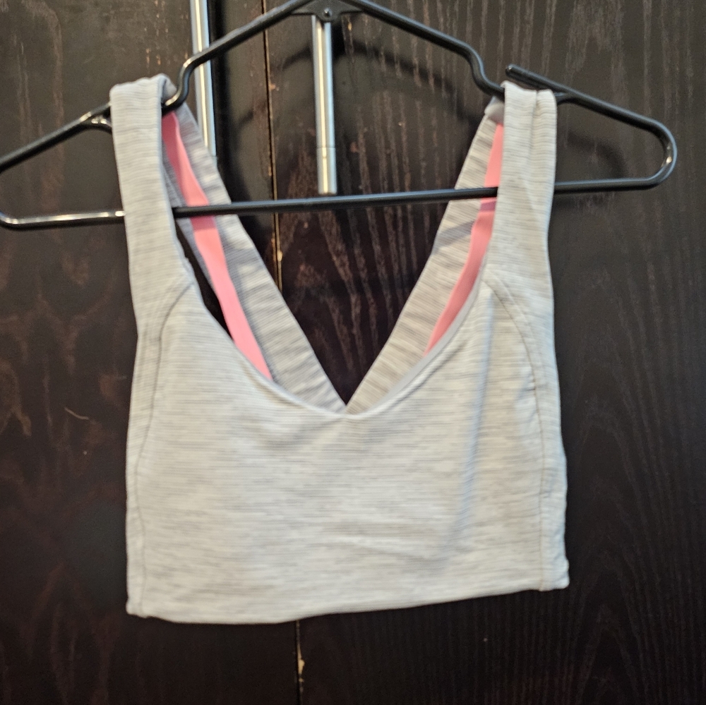 Lululemon Sweat Time Bra / We Are From Space Nimbus Battleship/Sunset